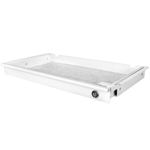 Liftor Safety Slim, uzamykateľný šuplík biely