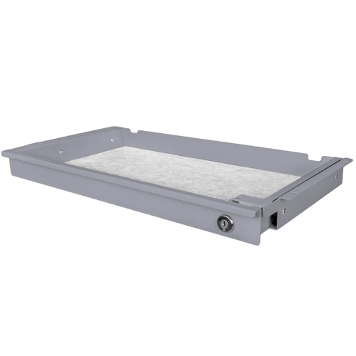 Liftor Safety Slim, uzamykateľný šuplík sivý