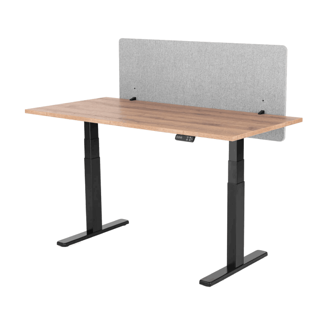 Liftor Silent, akustický paraván na stôl 155 x 60 cm, svetlošedý