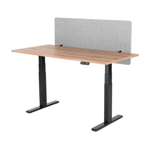 Liftor Silent, akustický paraván na stôl 155 x 60 cm, svetlošedý