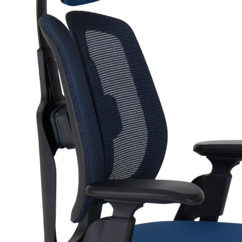 Ergonomická kancelárska stolička Liftor Active, modrá (textil + sieťovina)